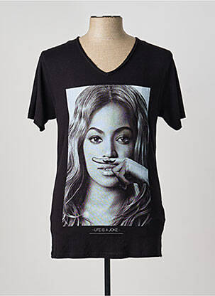 T-shirt noir ELEVEN PARIS homme
