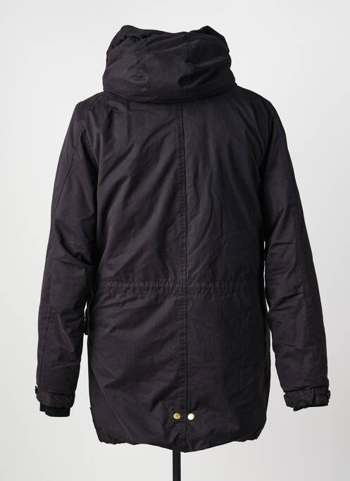 Parka poignets bords-côtes a capuche noir SCOTCH & SODA homme