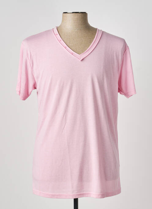 T-shirt coupe cintrée manches courtes rose ELEVEN PARIS homme
