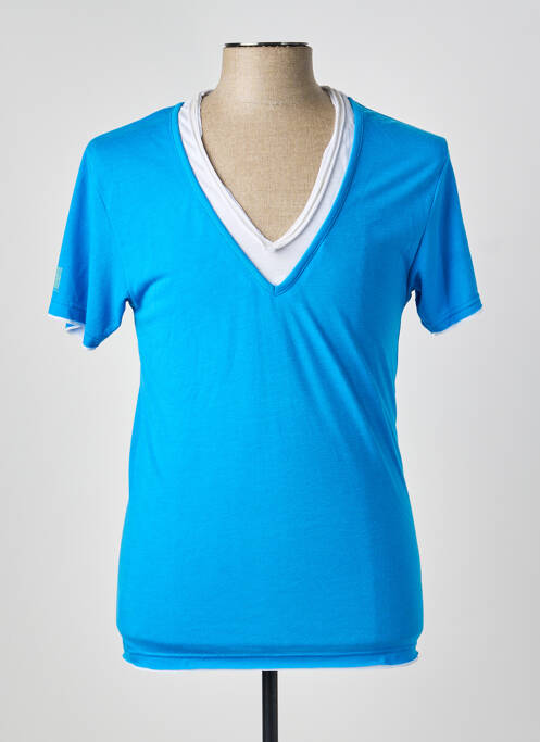 T-shirt coupe cintrée manches courtes bleu ELEVEN PARIS homme