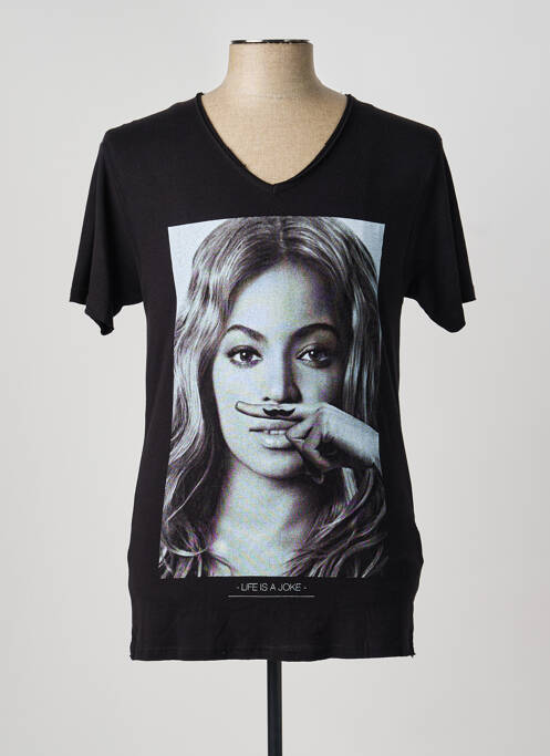 T-shirt noir ELEVEN PARIS homme