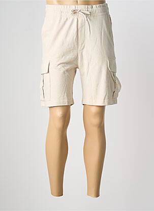 Bermuda taille élastique taille normale beige JACK & JONES homme