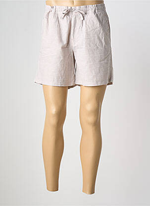 Short tissage popeline taille normale beige JACK & JONES homme