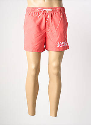Short de bain effet matière satinée orange JACK & JONES homme