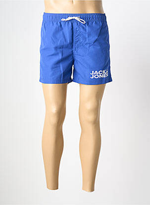 Short de bain effet matière satinée bleu JACK & JONES homme