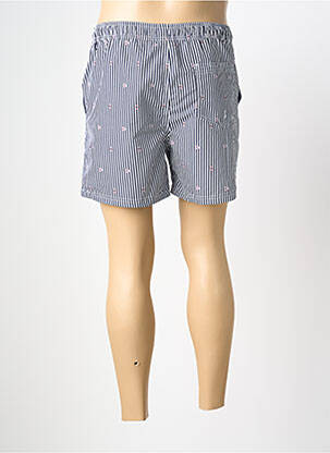 Short de bain imprimé rayures blanc JACK & JONES homme
