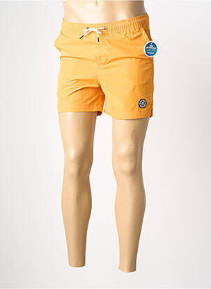 Short de bain effet matière satinée jaune JACK & JONES homme