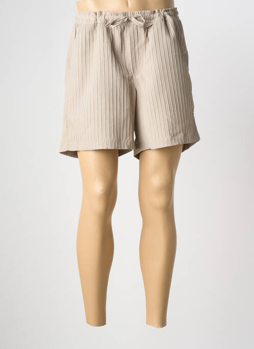 Short tissage popeline taille normale beige JACK & JONES homme