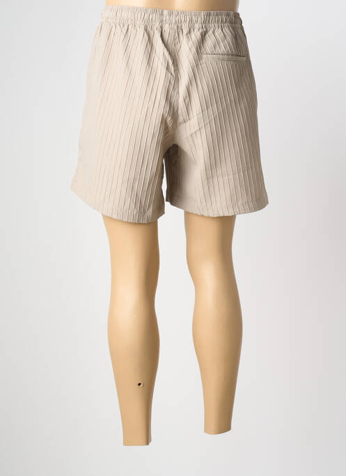 Short tissage popeline taille normale beige JACK & JONES homme