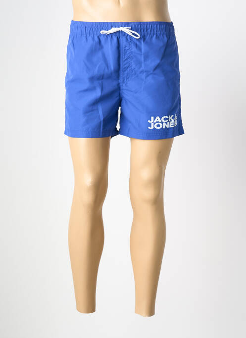 Short de bain effet matière satinée bleu JACK & JONES homme