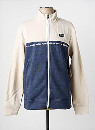 Veste casual resserrée sur le bas beige JACK & JONES homme