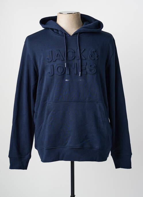 Sweat-shirt à capuche bleu JACK & JONES homme