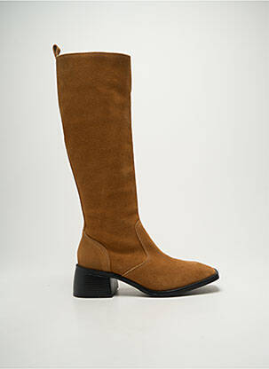 Bottes nubuck talon de 4 à 6cm marron POEMA femme