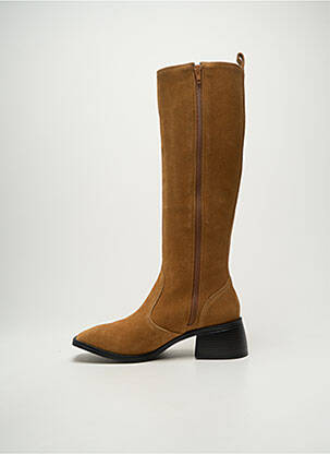 Bottes nubuck talon de 4 à 6cm marron POEMA femme