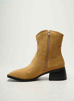 Bottines/boots nubuck talon de 4 à 6cm marron POEMA femme