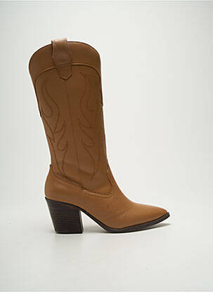 Bottes cubain talon de 7 à 9cm marron POEMA femme