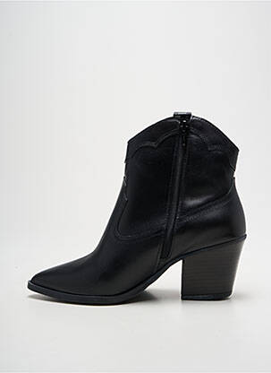 Bottines/boots matière lisse talon de 7 à 9cm noir POEMA femme