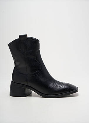 Bottines/boots matière lisse talon de 4 à 6cm noir POEMA femme