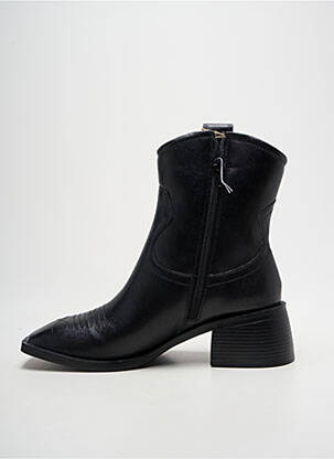 Bottines/boots matière lisse talon de 4 à 6cm noir POEMA femme