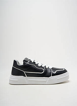 Baskets matière lisse talon plat jusqu'à 3cm noir POEMA femme