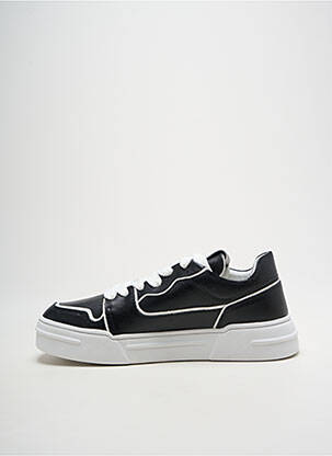 Baskets matière lisse talon plat jusqu'à 3cm noir POEMA femme