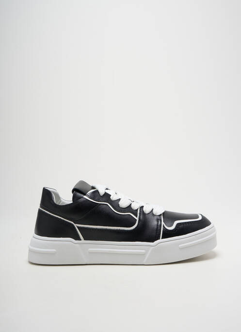 Baskets matière lisse talon plat jusqu'à 3cm noir POEMA femme