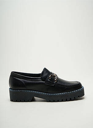 Mocassins tissage satiné talon plat jusqu'à 3cm noir POEMA femme