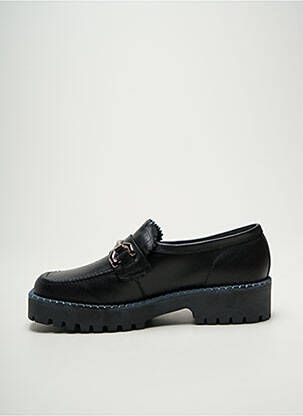 Mocassins tissage satiné talon plat jusqu'à 3cm noir POEMA femme