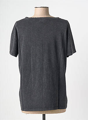 T-shirt sérigraphie floquée manches courtes noir NINE TEES femme