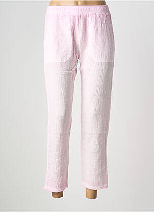Pantalon 7/8 taille élastique taille normale rose NINE TEES femme