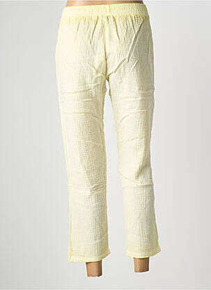 Pantalon 7/8 taille élastique taille normale jaune NINE TEES femme