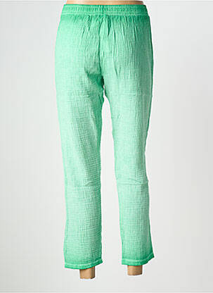 Pantalon 7/8 taille élastique taille normale vert NINE TEES femme