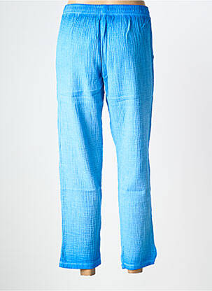 Pantalon 7/8 taille élastique taille normale bleu NINE TEES femme