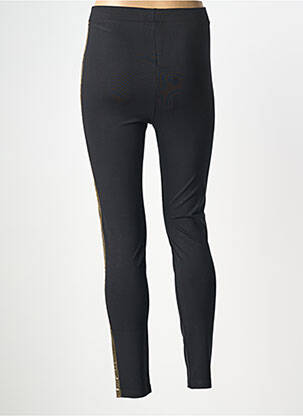 Legging broderie galons latéraux taille normale noir NINE TEES femme