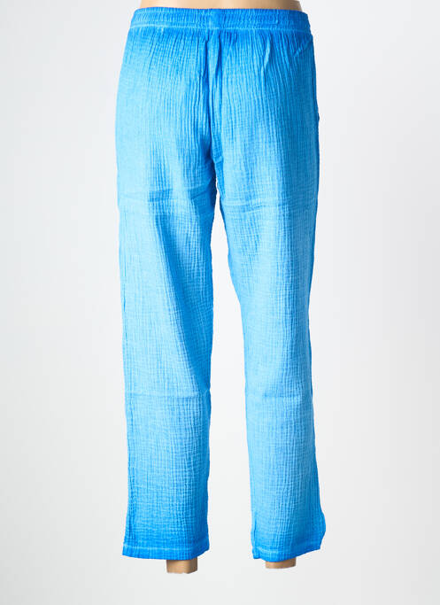 Pantalon 7/8 taille élastique taille normale bleu NINE TEES femme