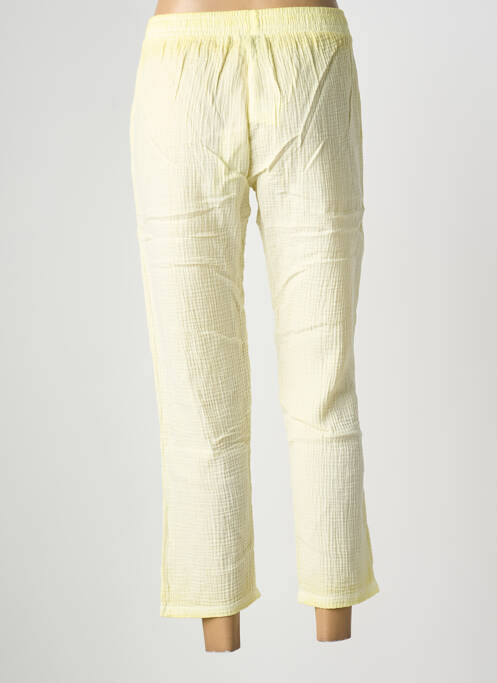 Pantalon 7/8 jaune NINE TEES femme