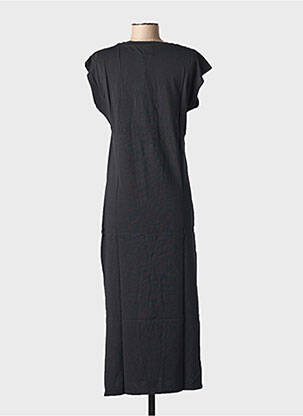 Robe longue manches courtes manches courtes noir NINE TEES femme