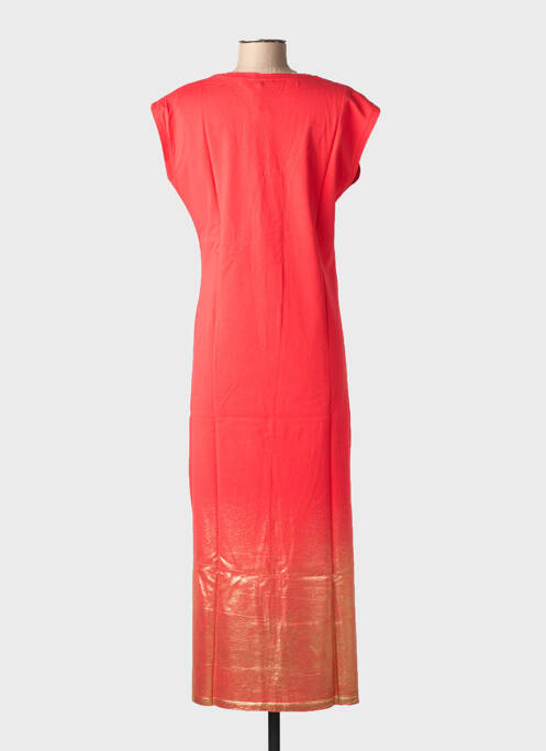 Robe longue manches courtes manches courtes rouge NINE TEES femme