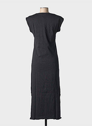Robe longue manches courtes manches courtes noir NINE TEES femme