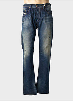 Jeans coupe droite fermeture zippée sous rabat boutonné taille normale bleu DIESEL homme