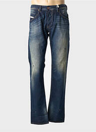 Jeans coupe droite fermeture zippée sous rabat boutonné taille normale bleu DIESEL homme
