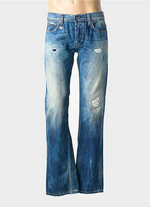 Jeans coupe droite fermeture boutonnée sur le devant taille normale bleu SALSA homme