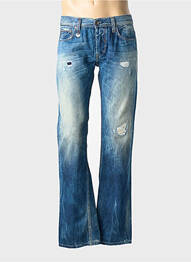 Jeans coupe droite fermeture boutonnée sur le devant taille normale bleu SALSA homme