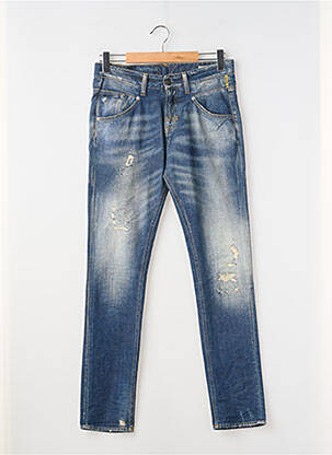 Jeans coupe slim effet usé délavé taille normale bleu MELTIN'POT homme