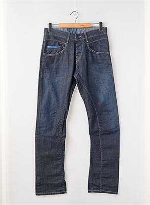 Jeans coupe droite fermeture boutonnée sur le devant taille normale bleu SALSA homme
