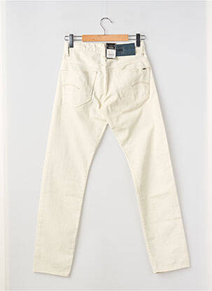 Jeans coupe slim fermeture boutonnée sur le devant taille normale beige G STAR homme