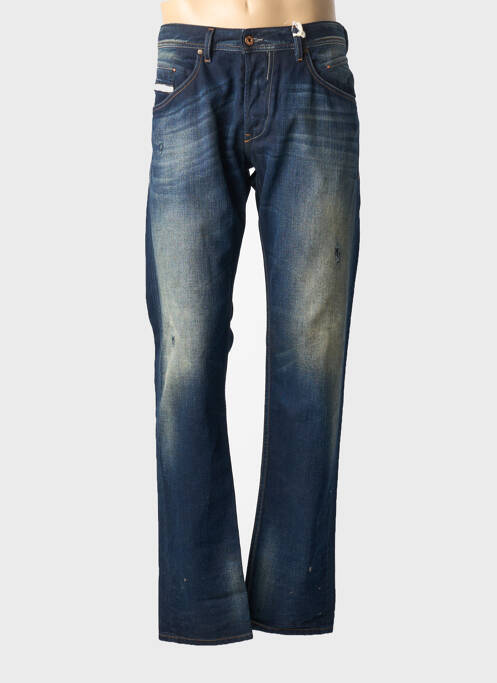 Jeans coupe droite fermeture zippée sous rabat boutonné taille normale bleu DIESEL homme