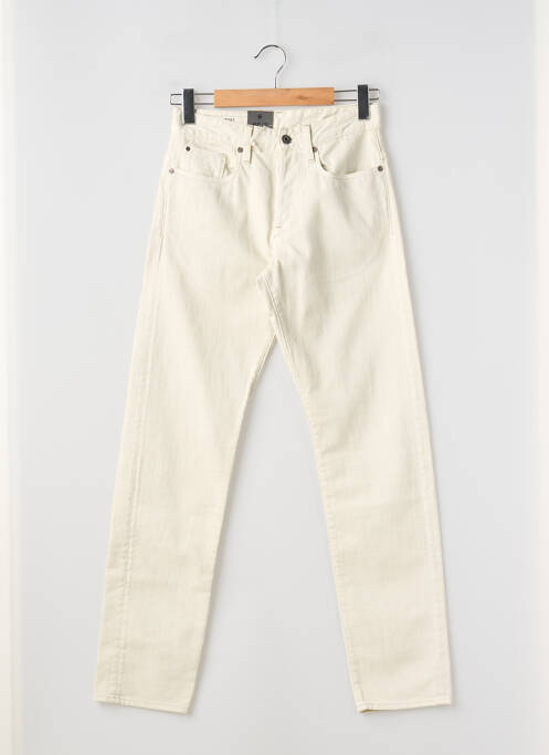 Jeans coupe slim fermeture boutonnée sur le devant taille normale beige G STAR homme