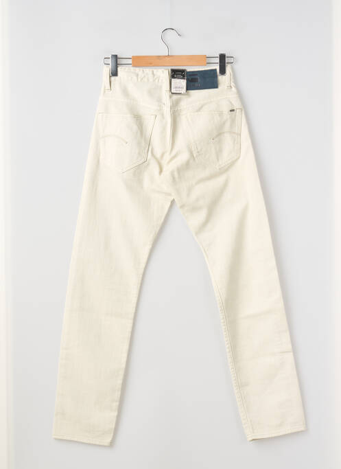 Jeans coupe slim fermeture boutonnée sur le devant taille normale beige G STAR homme
