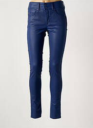 Pantalon slim tissage enduit taille normale bleu SALSA femme